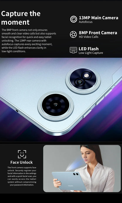 Teclast T60 Plus Tablet 12 inch MTK Helio G88 8-core CPU 6GB RAM 128GB ROM Android 14 Dual-band WiFi BT5.0 8000mAh 13MP+8MP