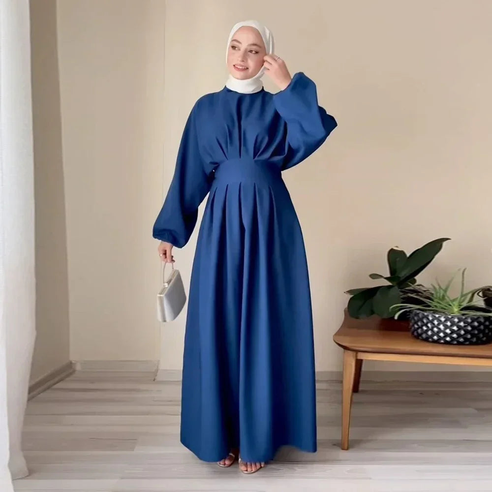 Ramadan Linen Abaya Dubai Turkey Islam Muslim Modest Dress Kaftan Prayer Clothes For Women Kebaya Robe Arabe Femme Musulmane.