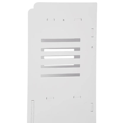 4-stufiger rechteckiger Badezimmerschrank, weißes freistehendes Lagerregal, Mehrzweck-Aufbewahrungsschrank, Badezimmerschrank, 24 x 24 x 80 cm