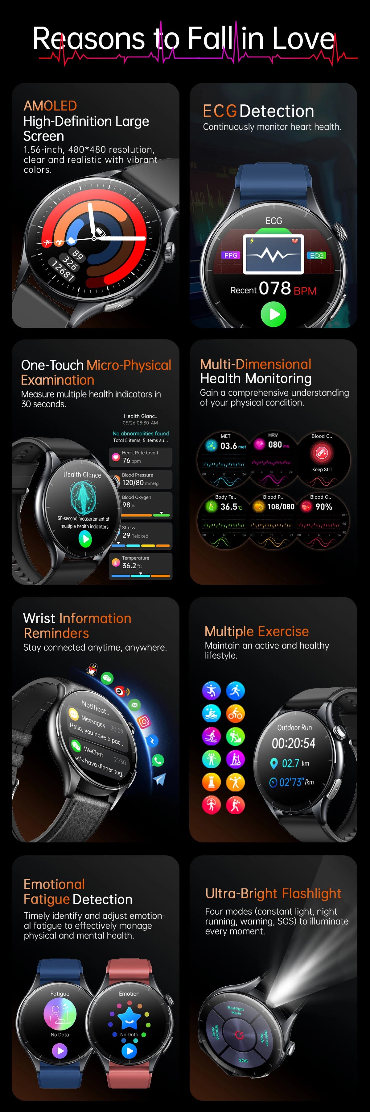 2025 New NFC  Health MonitorUric Acid Blood Pressure Blood oxygen Body Analysis Smart Watch ECG+PPG Clock Smartwatch Men lady.