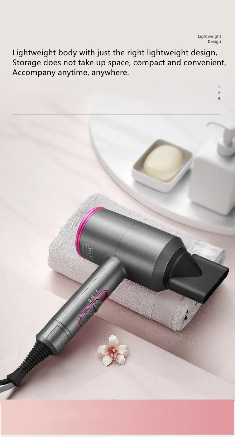 Professional Hair Dryer With High Air Volume And Quick Drying Negative Ion Hair Care EU/US/UK/AU Plug For Home Use Hair Dryer