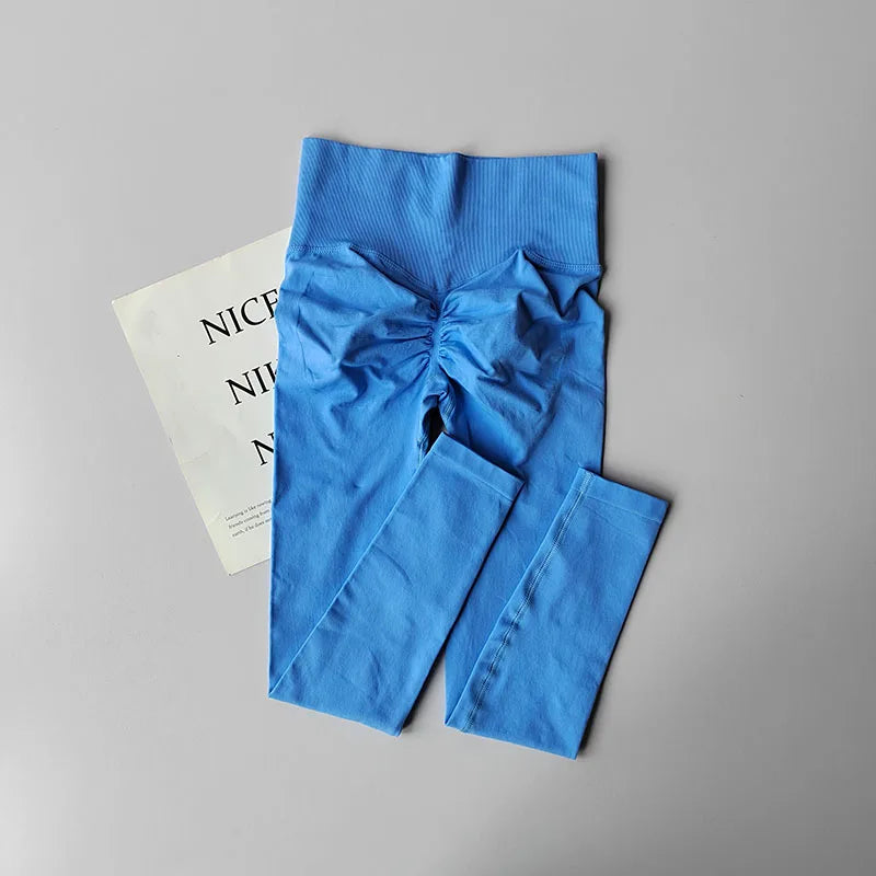 High Waist Belly-tightening Peach Buttocks Fitness Pants Unrestrained Cycling Pilates Skin-friendly High-elastic Yoga Leggings