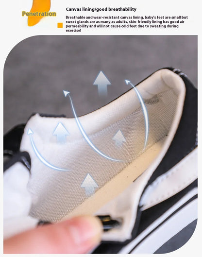 Children's Canvas Shoes Boys Board Shoes New Net Red Low Gang Middle and Large Children Baby Girls Board Shoes Parent-Child Shoe.