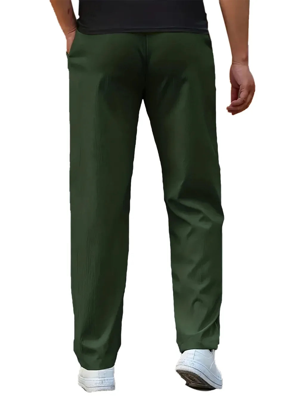 Men's Casual Pants Breathable Loose Sports Sweatpants Solid Color Running Straight Long Pants Outdoor Workout Joggers Streetwear.