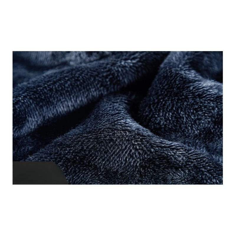 CHUJIE Men's autumn and winter fleece fashion graphenewarm hooded jacket outdoor hiking sports with thick fleece cardigan jacket