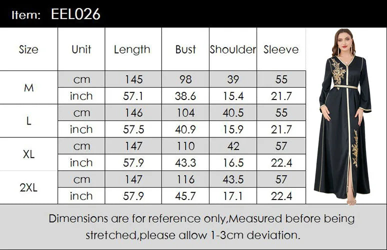 Eid Mubarak Abaya für muslimische Frauen Stickerei Langes Maxikleid Türkei Party Kaftan Arabische Robe Dubai Saudi Islamischer Kaftan Jalabiya.