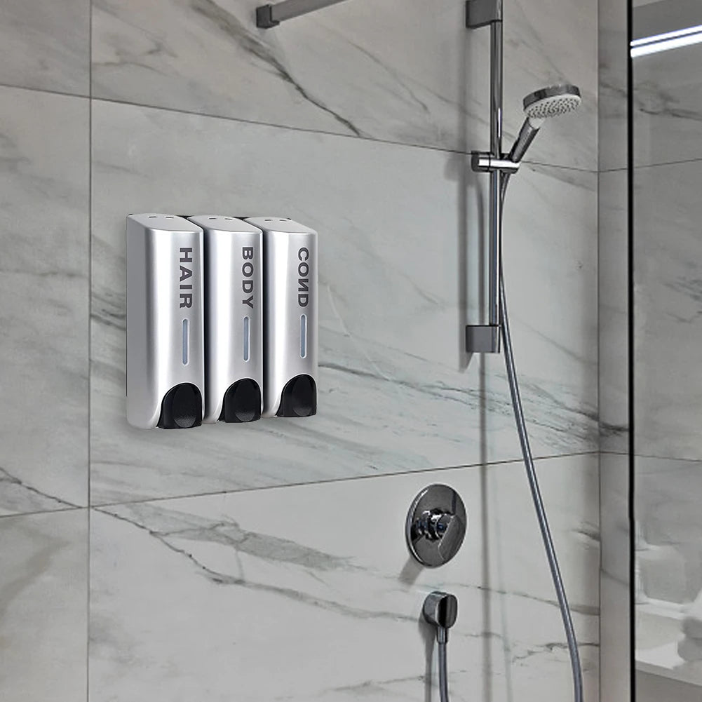 Dreifacher 350ml Duschbad-Shampoo-Spender Mehrzweck-Wand wasch spender mit großer Kapazität für Bad zubehör
