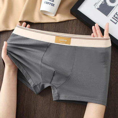 4 Stück Herren-Unterwäsche, Baumwolle, Boxershorts, atmungsaktive Unterhose, sexy Sport-Komfort, männliche Boxershorts, Größe L-4XL