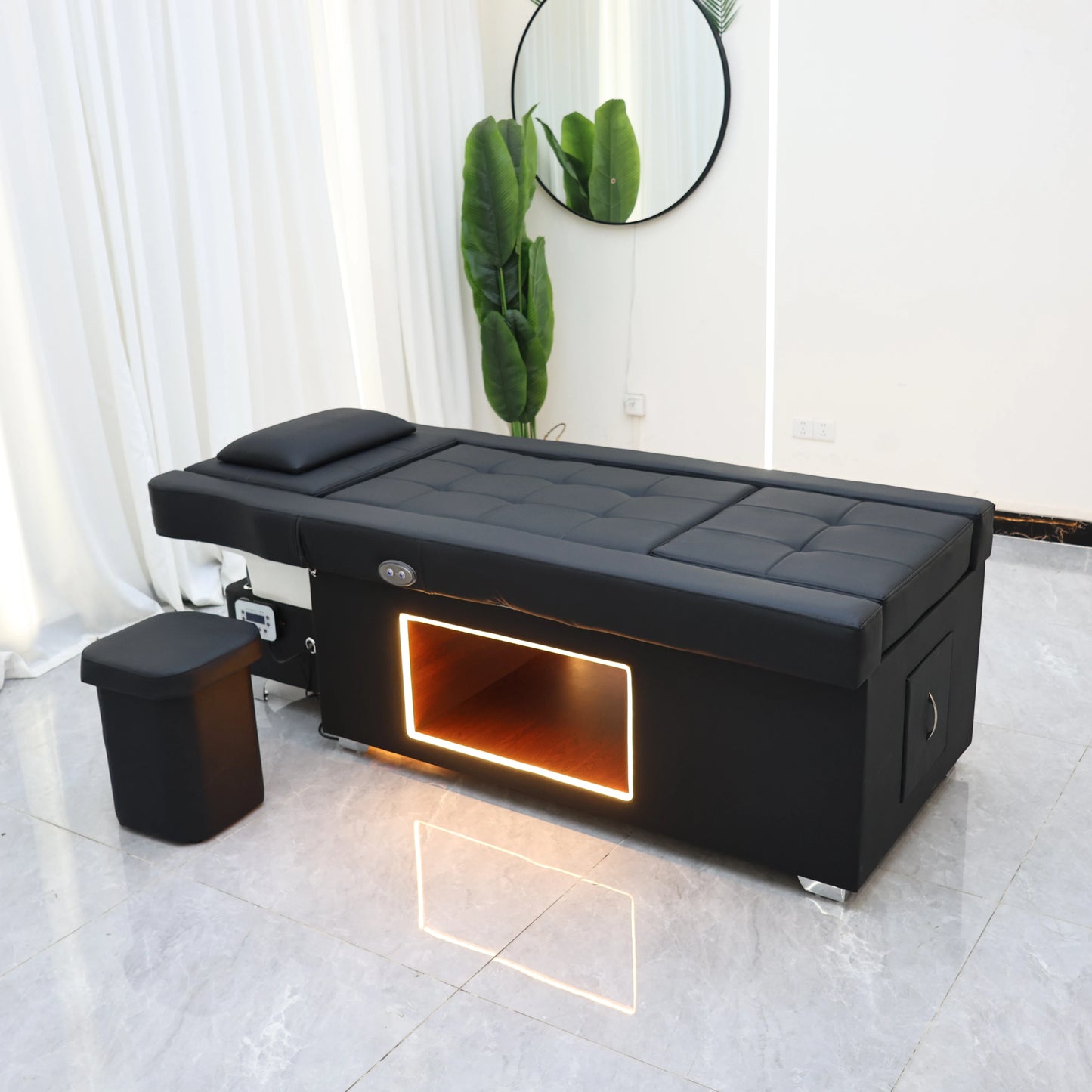 XinSheng 2025 Head SPA Massagebett, Shampoo-Betten mit Wasserzirkulation und Begasung, Massagetisch, Friseursalonmöbel