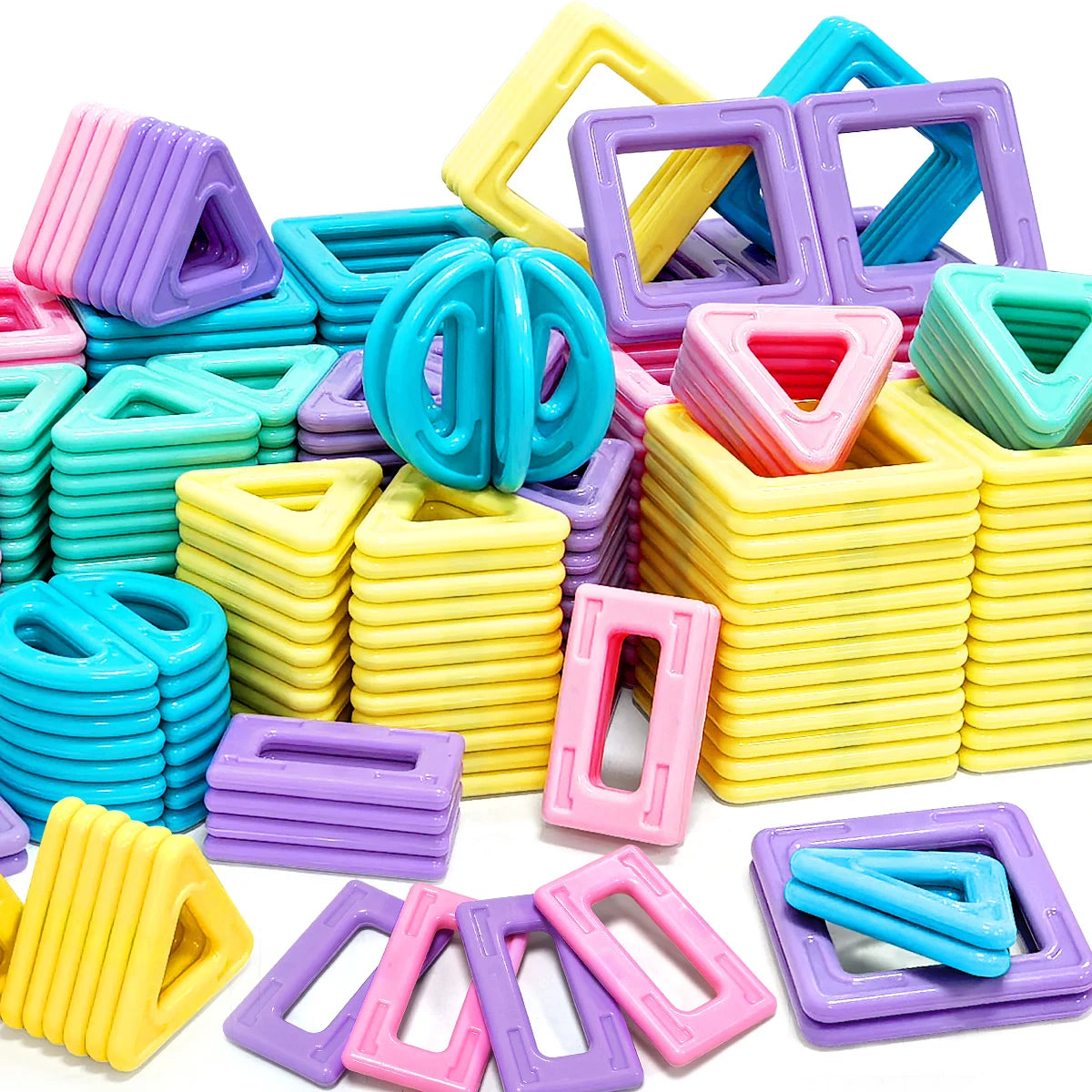 Medium Macaron 3D Magnetic Toys，Building Blocks for Kids,Educational Sensory Building Magneticfor toy,Birthday Gift Stacking toy.