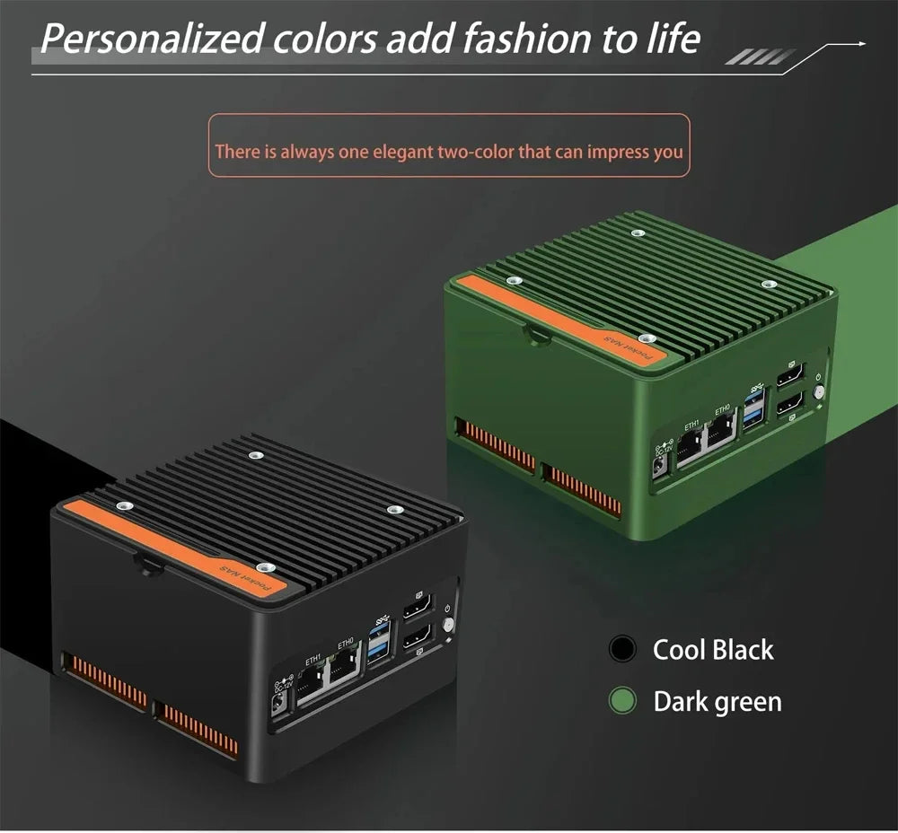 Mini PC Ιntel 12th Alder Lake-i3-N305 N100 Computer Windows 11 Pro Linux Ubuntu Dual LAN Home/Office Development NAS Computer.