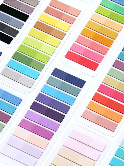 2400S Transparent Bunte Index Kreative Notizblöcke Büro Schule Schreibwaren Selbstklebende Aufkleber Haftnotizblöcke.