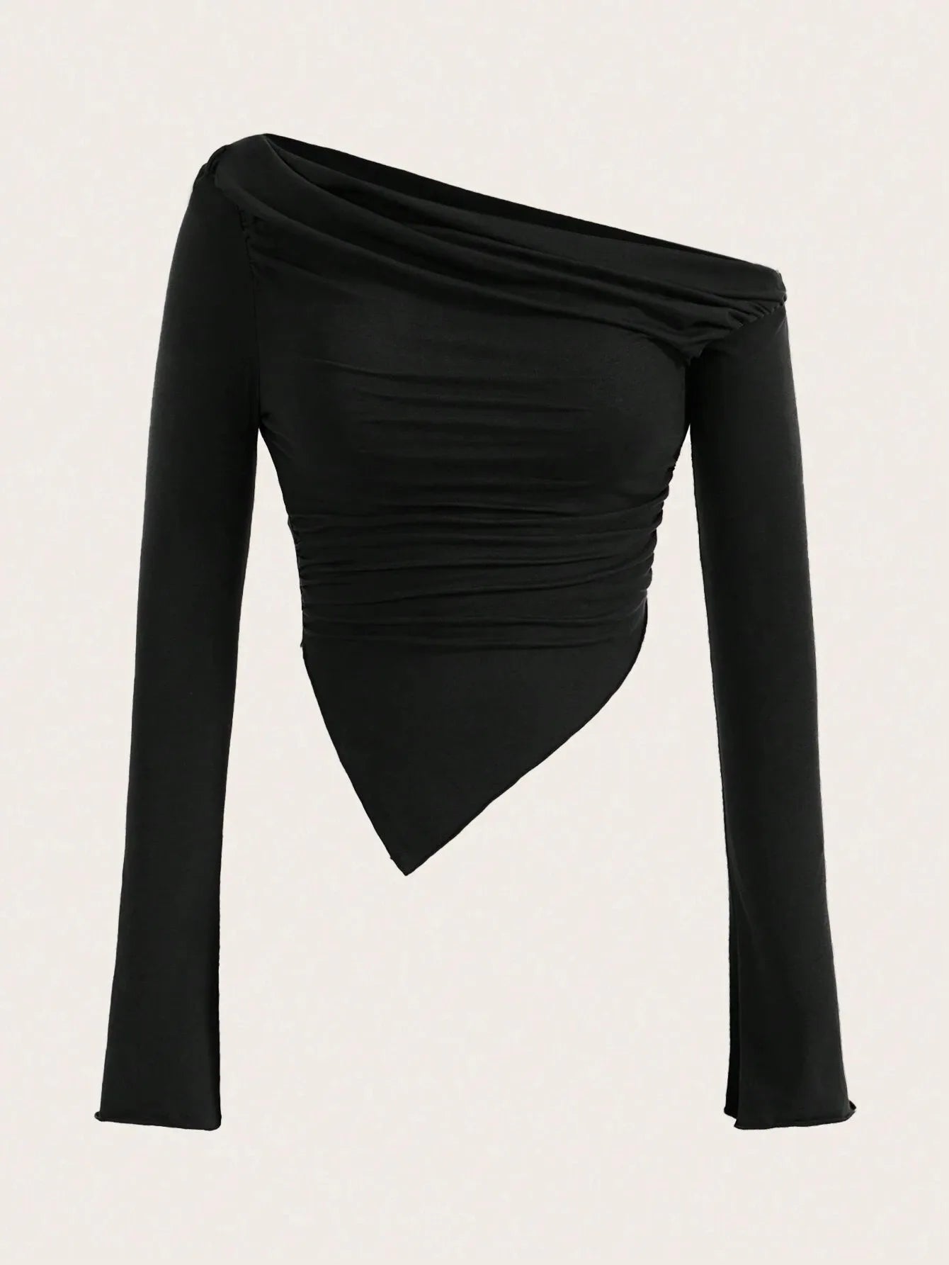 Women Sexy Solid One Shoulder Long Sleeve T Shirts Spring Fall 2025 Y2K Clothes Grunge Goth Slim Fit Tee Tops Tshirt Streetwear.