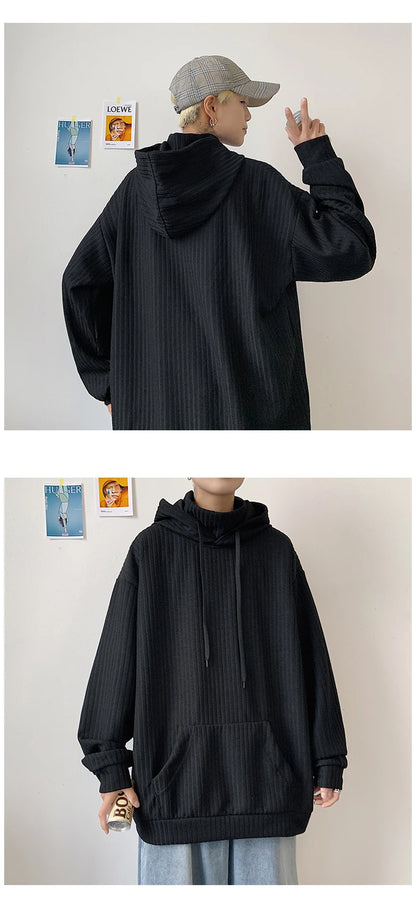 Sweater Men Spring Autumn Men's Hooded Sweater Casual Pullover Warm Knitted Sweatercoat Pull Homme Plus Size 3XL Streetwear.