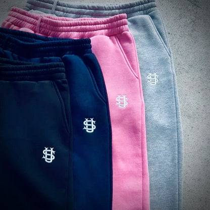 Harajuku Einfache lose Brief bestickt gerade Hosen y2k Männer Kleidung Sport Hosen Stil Paar trendige lässige breite Beinhosen.