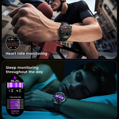 2025New For Android and ios Smart Watch Men AMOLED Screen GPS Motion trajectory Heart Rate Bluetooth Calls SmartWatch Waterproof.
