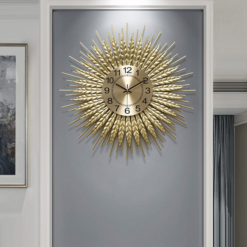 Weizen ohren uhren, Wohnzimmer wanduhren, die Ernte Wohlstand Gesundheit Glück Einheit Freundschaft Vitalität Hoffnung symbolisieren