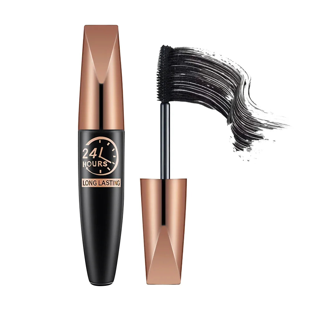 Silk Fiber Black Mascara Makeup Waterproof Lasting Lengthens Eyelashes Extension Non-smudge Anti-sweat Mascara Makeup Cosmetics