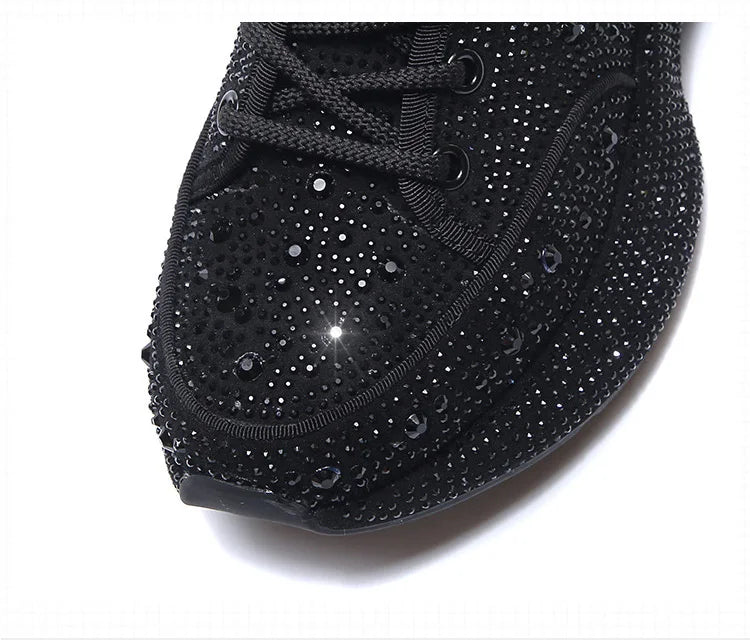 2025 Shiny Rhinestones Thick Sole Autumn Winter Short Ankle Women Boots Women's Shoes for Woman Booties Boots for Women.