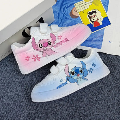 Disney kids cartoon Stitch princess cute Casual shoes non-slip soft bottom sports shoes for child gift.