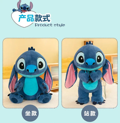 80cm Big Size Disney LILO & Stitch Anime Plush Stuffed Doll Room Plushies Pillow Kawaii Ornaments Children's Holiday Gifts.