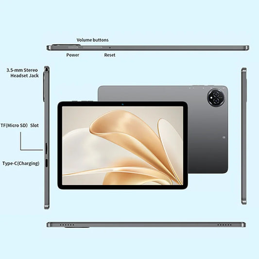 BMAX I10 Plus Android 15 10.1" HD Screen 4GB+8GB Expansion 128GB Storage UNISOC T606 ARM Mail G57  Dual Band Wi-Fi Tablet.