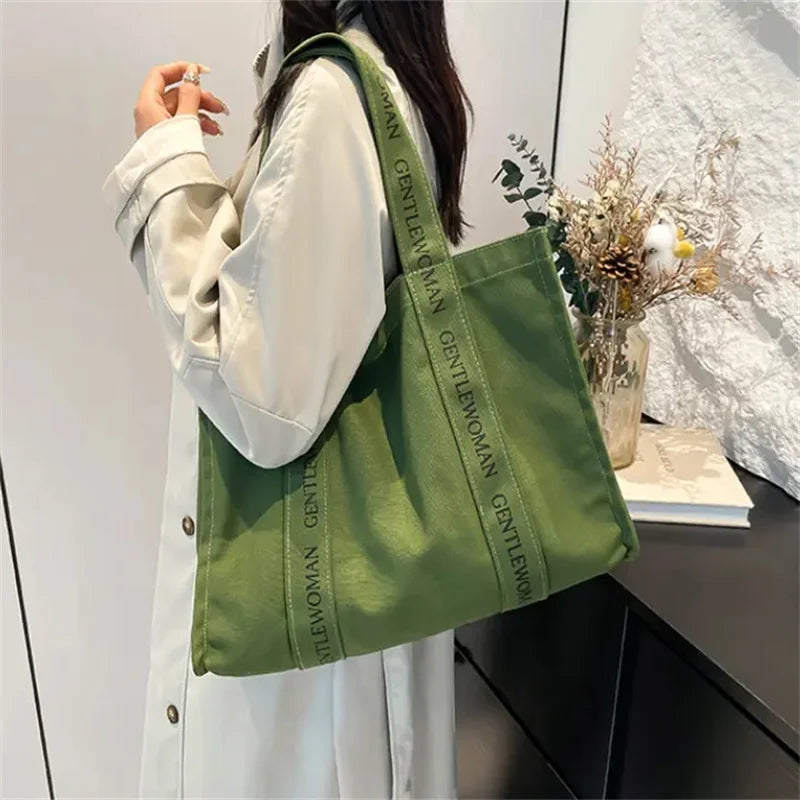 100pcs Custom Logo Fashion Tote Canvas Bags Active Lifestyle Sporty Cotton Handbag for Gym.