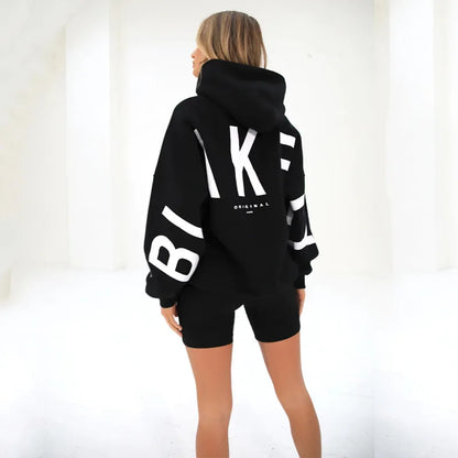 American Retro Letter Print Oversized Sweatshirt Women Harajuku Y2K Trendy Streetwear Top Chic Colorful Versatile Casual Hoodie