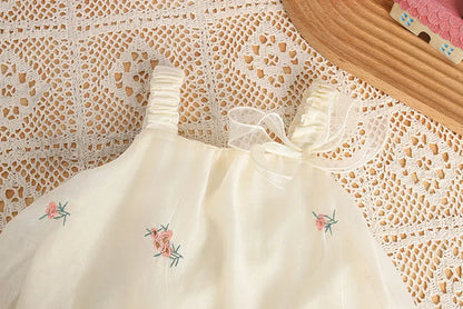 2024 Baby Mädchen Sommer Kleidung Schöne Blumen Hosenträger Body mit Hut Neugeborenen Prinzessin Kleid Infant Outdoor Ein Stück