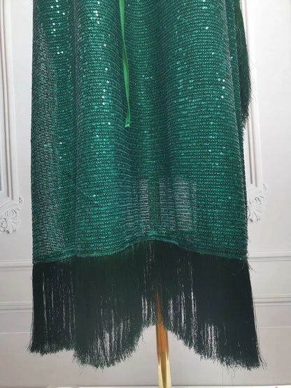 Ramadan Eid Tassel Sequin Batwing Abaya Dubai Women Islam Muslim Maxi Kaftan Dresses Kebaya Caftan Marocain Robe Femme Musulmane.