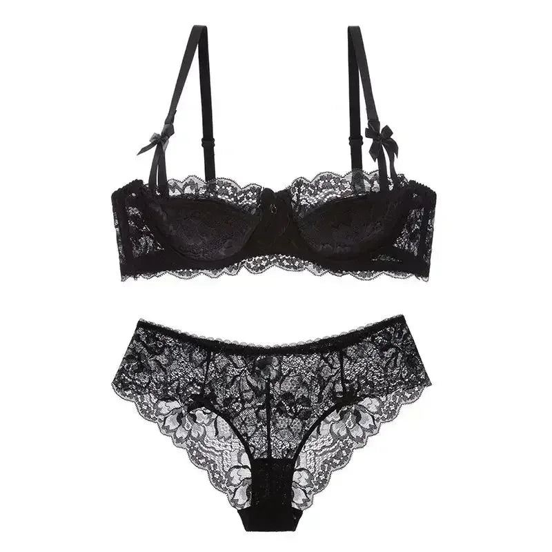 BANERDANI Light Luxury French Pure Desire Triangle Cup Breathable New Spring/summer Breathable Sexy Lace Not Empty Cup Bra Cover.