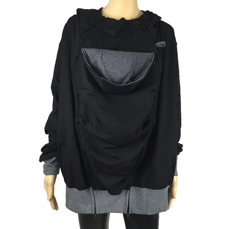 Autumn Winter Kangaroo Baby Carrier Hooded Hoodies Sweatshirt For Father Babywearing Jacket Multifunctional Kangaroo Clothes.