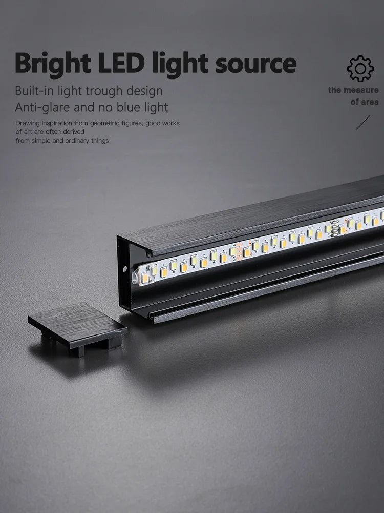 Schwarz Kronleuchter quadratische Schlafzimmer Lampen Wohnzimmer Lampe LED Deckenleuchte Nordic minimalistische kreative LED Deckenleuchte Streifen Lichter.