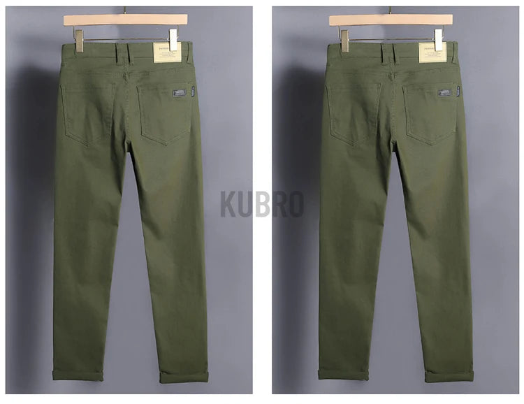 Fashion Loose Straight Business Casual Stretch Denim Pants Male Brand Trousers 3 Colors Plus Size Mens Clothing Slim Jeans 28-44