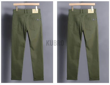 Fashion Loose Straight Business Casual Stretch Denim Pants Male Brand Trousers 3 Colors Plus Size Mens Clothing Slim Jeans 28-44