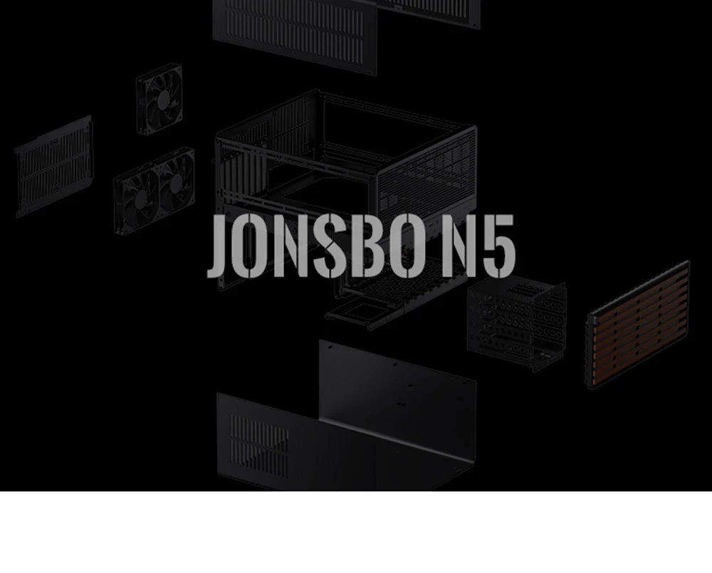 Jonsbo N5 NAS Computer Chassis ITX/M-ATX/ATX/E-ATX PC Case 12+4 Hard Disk Space ATX Power Supply With Fan Aluminum Desktop Case