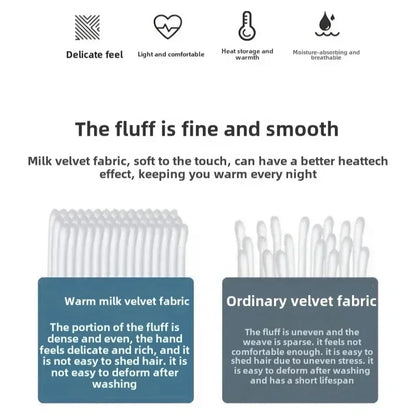 Winter Quilt Blanket Double Sided Velvet Lamb Cashmere Double Bed Quilts King Queen Full Size Bed Duvet Thicken Comforter Core.