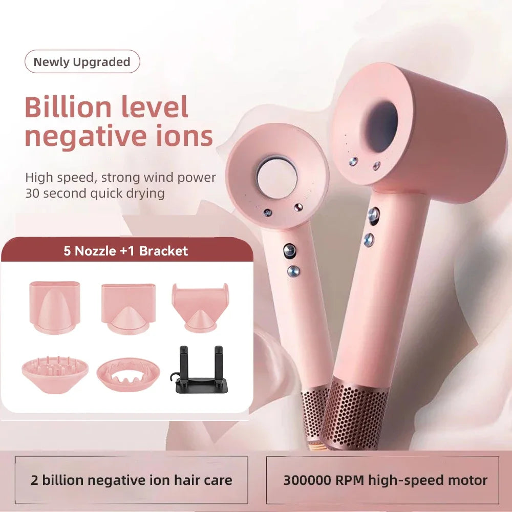 Bladeless high-speed hair dryer, negative ions, high power, silent and quick drying Dryer Portable Suitable for home and travel
