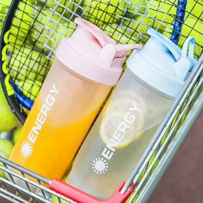 Summer Large-capacity Shaker Cup Outdoor Fitness Milkshake Cup Student Sports Portable Stirring Ball Shock-resistant with Scale.