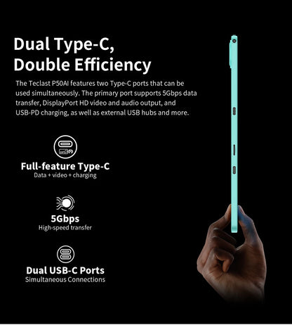 【New】 Android 15 Tablet Teclast P50AI 11 inch Screen 90Hz AllWinner A733-AI Octa-Core (6GB + 10GB )Max.16GBGB RAM 128GB LPDDR5 Wifi-6 7000mAh AI Tablet PC.
