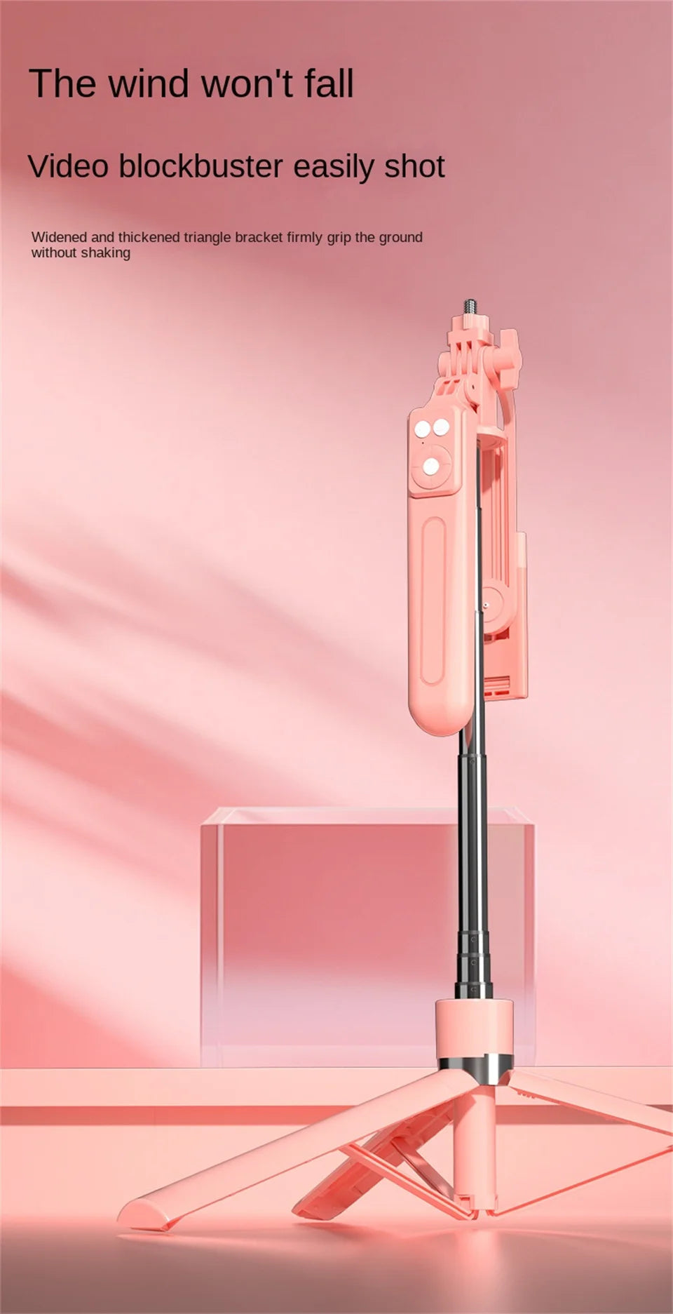 FANGTUOSI New Long Selfie Stick Tripod for Smartphone Live, Tripods Stand with Wireless Bluetooth shutter For Phone Camera Vlog.