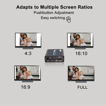 Wiistar AV+S-VIDEO to HDMI Converter 1080P/720P HD Video Adapter for DVD/PS2/WII/XBOX360 with Audio Output & Aspect Ratio Switch.