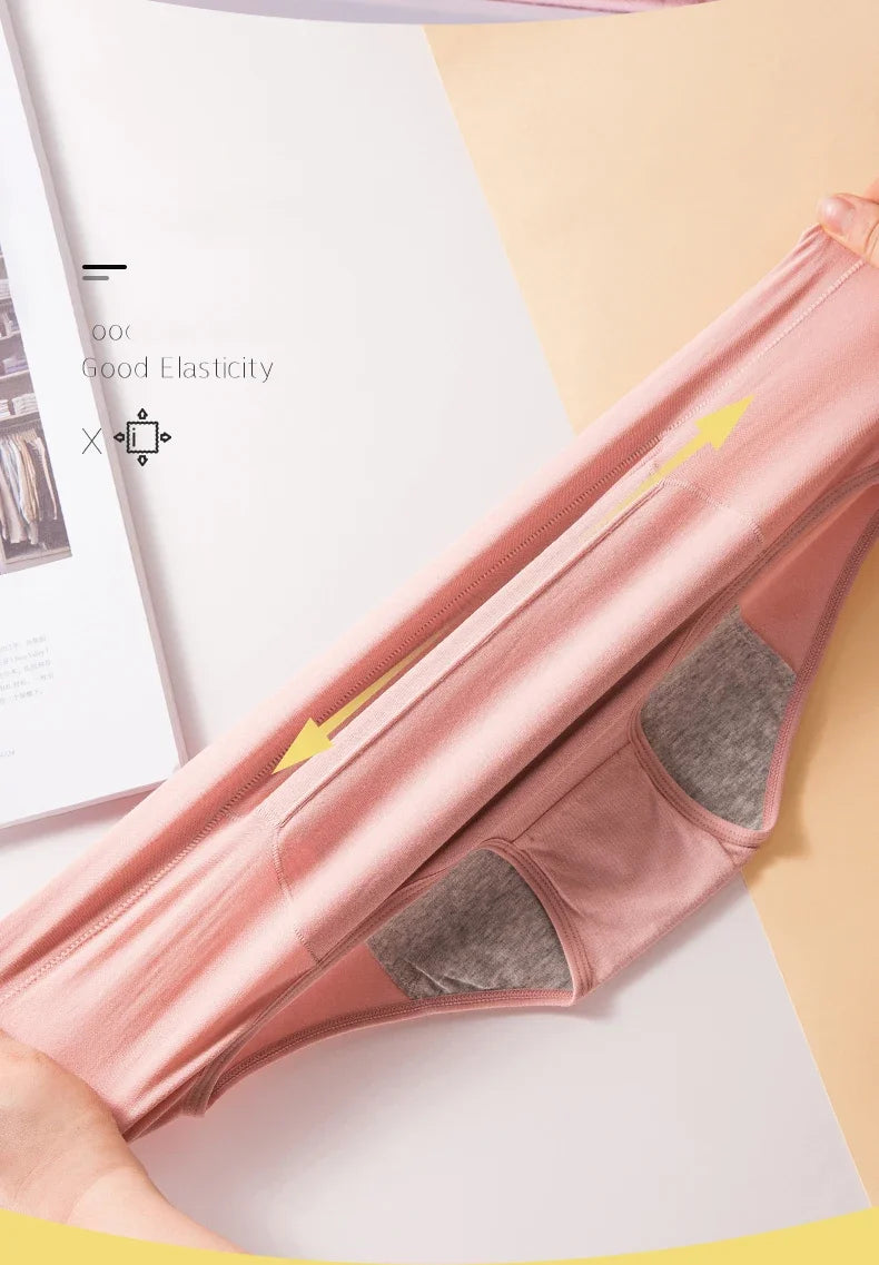 4 Pcs Women's Menstrual Period Panties High Waist Cotton Leak-Proof Underwear Absorbent Postpartum Post Surgery Period Underwear.