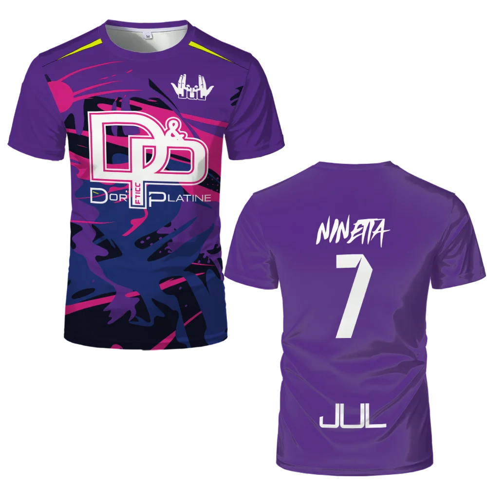 New Summer Maillo Jul T-shirt Youth Training Breathable Quick Drying Football Jersey Men's Custom Outdoor Sports Tops Fan Gifts.