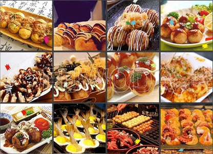 Commercial 28 Holes Takoyaki Maker Machine Electric or Gas Non-stick Waffle Balls Baker 40MM Round Fish Ball Making Machine.