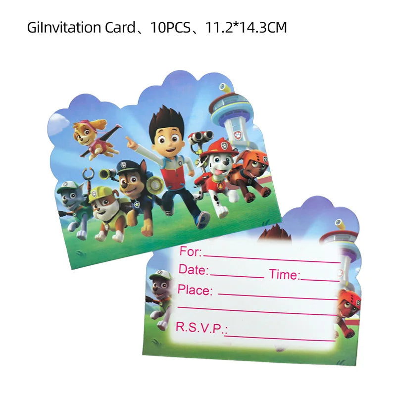 PAW Patrol Geburtstag Party Dekoration Neue Version Ballon Set Einweg Geschirr Kid Event Liefert Banner Hintergrund Geschenk.