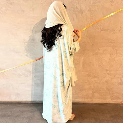Ramadan Open Modest Kimono Abaya Damen Dubai Muslim With Hijab Islam Women Caftan Moroccan Kebaya Kaftan Robe Femme Musulmane.