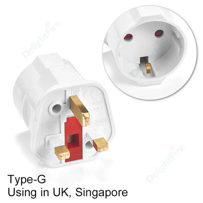 Europäischer EU-zu-UK-Steckeradapter, Standard Euro, 250 V, EU-Stecker auf UK-Steckdose, Netzteil, Steckdose