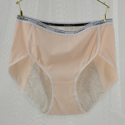 1Pack Women's Period Underwear Mid Waist Anti-Leakage Cotton Panties Comfortable Menstrual Briefs for Teens Ladies Intimates