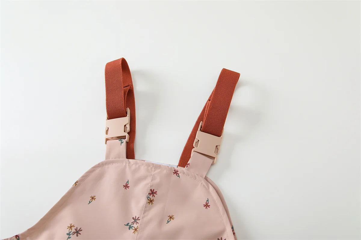 HONEYKING Children's Clothing Sets Raincoat Suit Baby Waterproof Overalls Pants Girls Jumpsuit For Kids Jacket And Trousers Set.